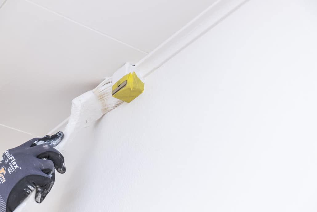 Maling af loft og væg i Gentofte